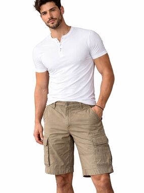 Levi's Khaki Men's Cargo Shorts - Utility Pockets, Size 34